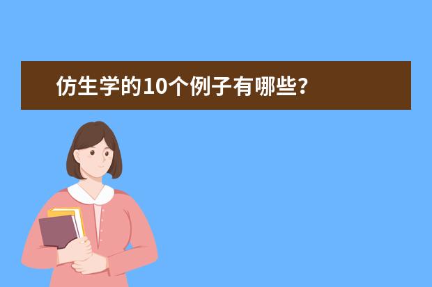 仿生学的10个例子有哪些?
