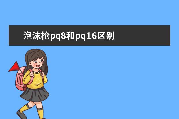 泡沫枪pq8和pq16区别