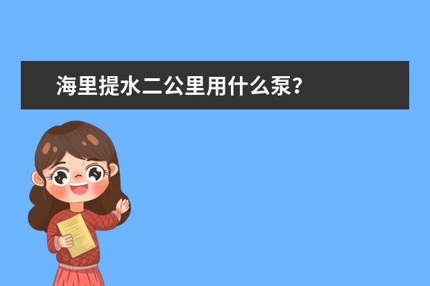 海里提水二公里用什么泵？