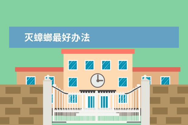 灭蟑螂最好办法