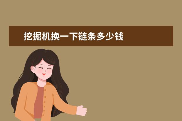 挖掘机换一下链条多少钱