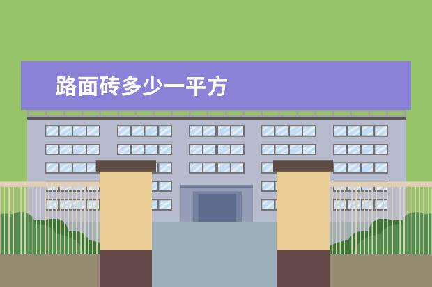 路面砖多少一平方