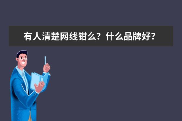 有人清楚网线钳么？什么品牌好？