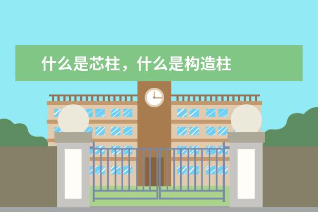 什么是芯柱,什么是构造柱