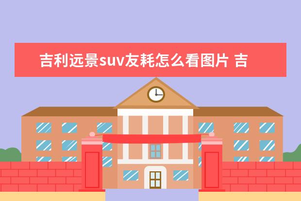 吉利远景suv友耗怎么看图片 吉利远景suv实际油耗