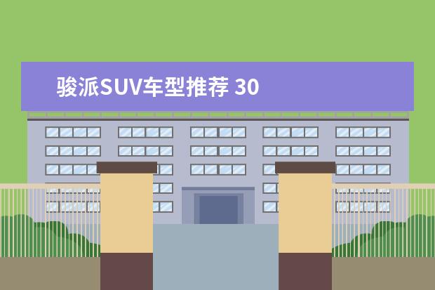 骏派SUV车型推荐 30