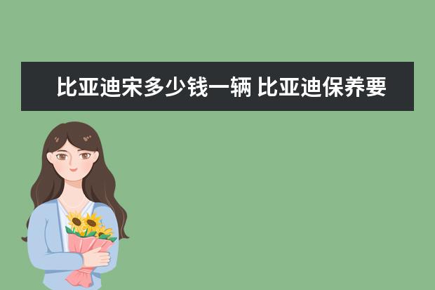 比亚迪宋多少钱一辆 比亚迪保养要钱吗
