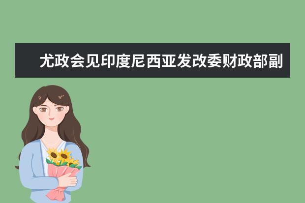 尤政会见印度尼西亚发改委财政部副部长肯尼迪·斯曼中塔一行