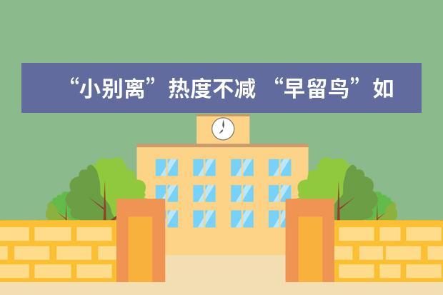 “小别离”热度不减 “早留鸟”如何起飞?