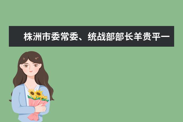 株洲市委常委、统战部部长羊贵平一行来湖南铁路科技职业技术学院调研