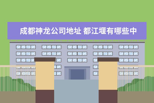 成都神龙公司地址 都江堰有哪些中学 小学啊?要全部