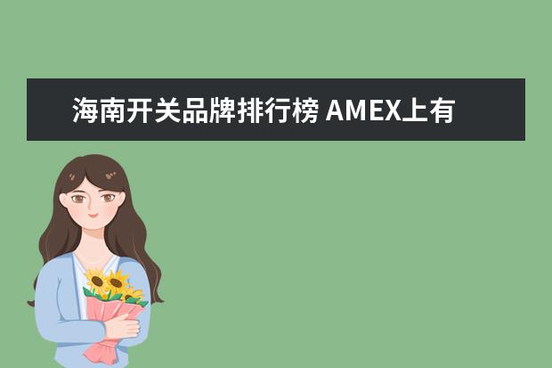 海南开关品牌排行榜 AMEX上有什么股票