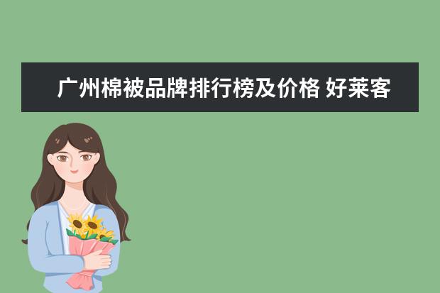 广州棉被品牌排行榜及价格 好莱客衣柜和索菲亚衣柜那个好?