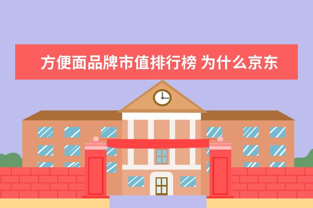 方便面品牌市值排行榜 为什么京东快递员要求只能按照物件的原价来保价呢? ...
