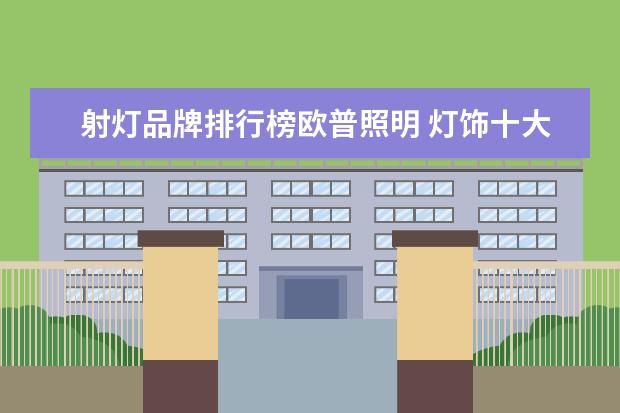 射灯品牌排行榜欧普照明 灯饰十大品牌排名 品牌有哪些哪个什么牌子好 - 百度...