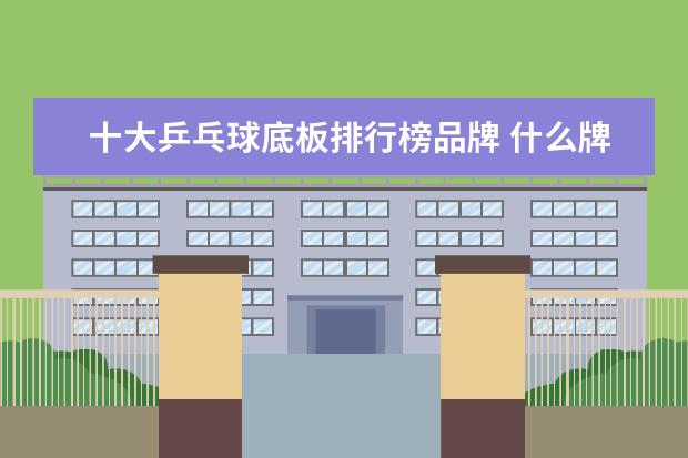 十大乒乓球底板排行榜品牌 什么牌子的兵乓球质量好?乒乓球十大品牌排行榜推荐(...