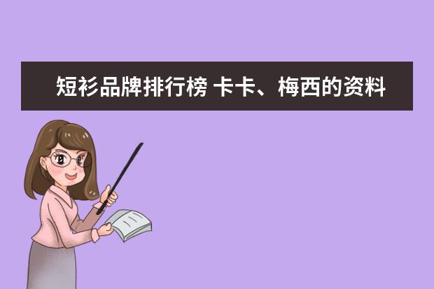 短衫品牌排行榜 卡卡、梅西的资料