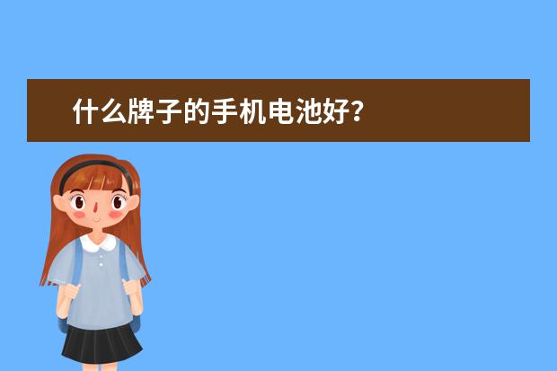 什么牌子的手机电池好?