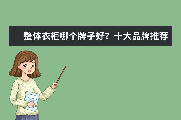 整体衣柜哪个牌子好?十大品牌推荐