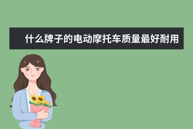 什么牌子的电动摩托车质量最好耐用