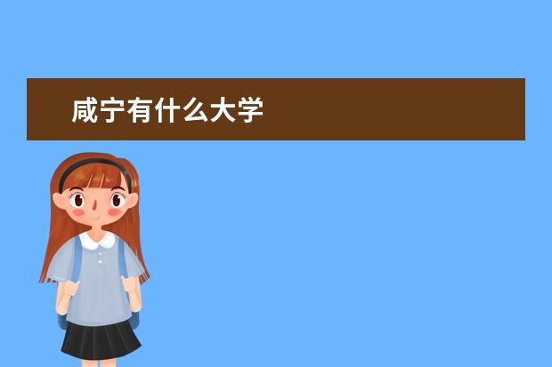 咸宁有什么大学