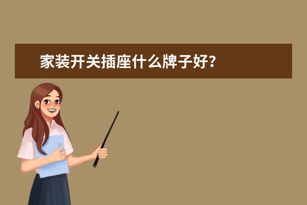 家装开关插座什么牌子好？
