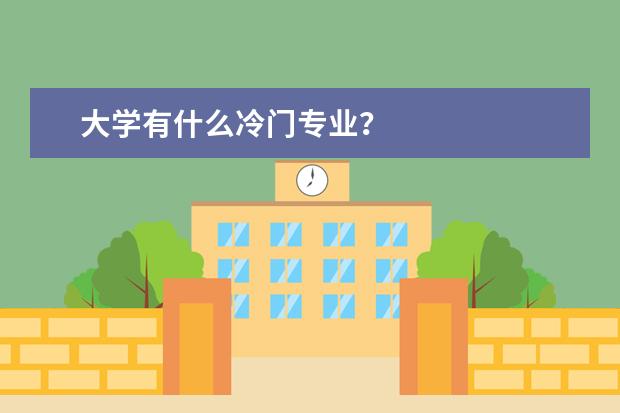 大学有什么冷门专业?