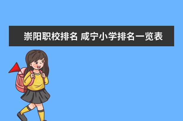 崇阳职校排名 咸宁小学排名一览表