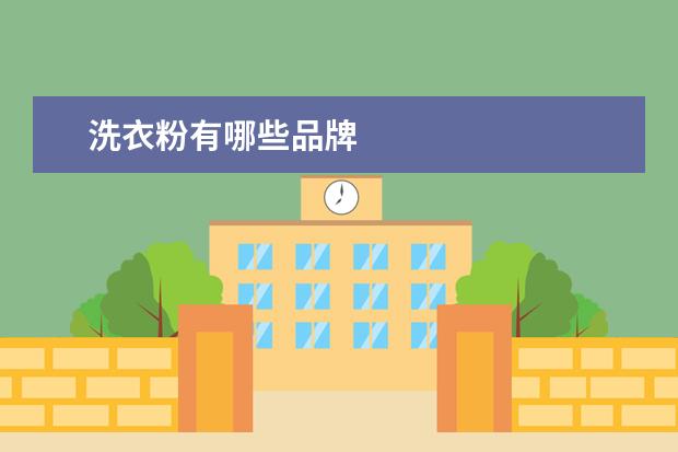 洗衣粉有哪些品牌