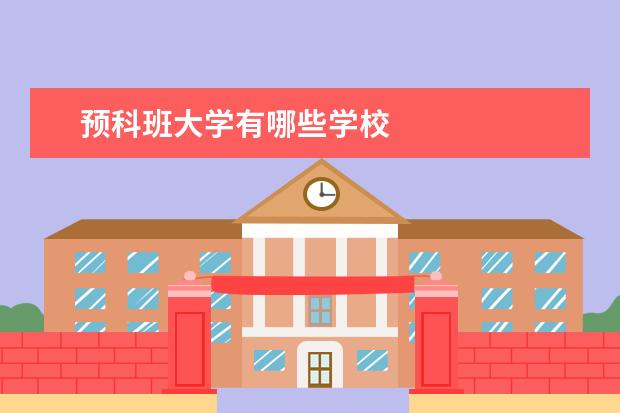 预科班大学有哪些学校