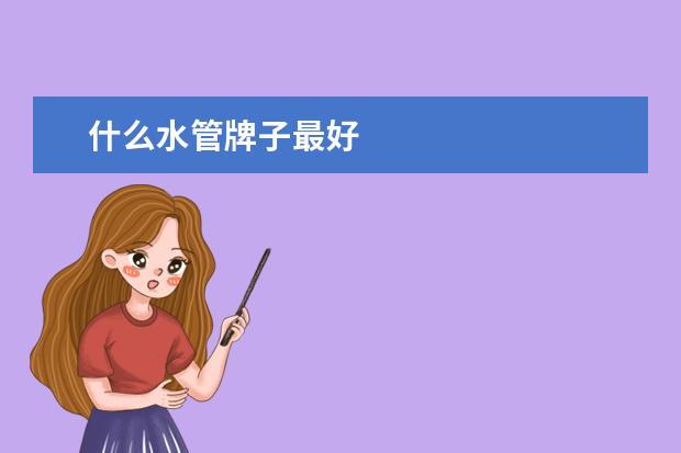 什么水管牌子最好