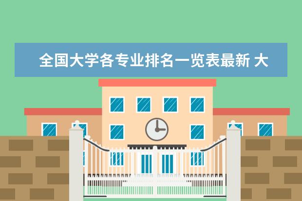 全国大学各专业排名一览表最新 大学专业排行榜