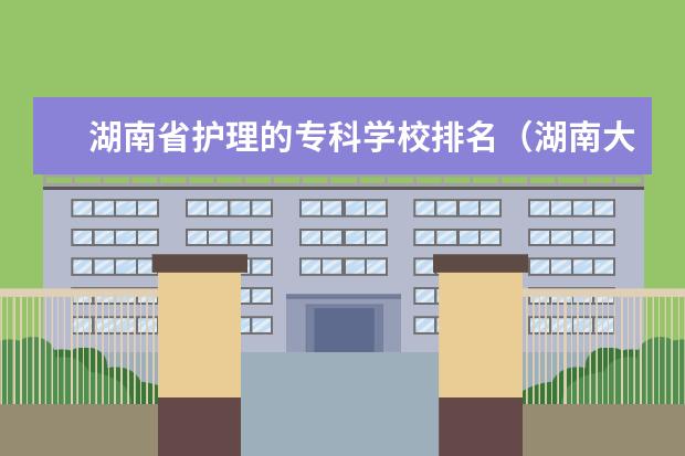 湖南省护理的专科学校排名(湖南大专院校梯度排名)