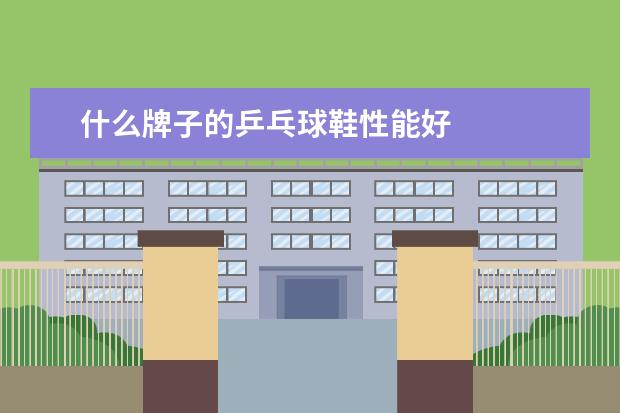 什么牌子的乒乓球鞋性能好