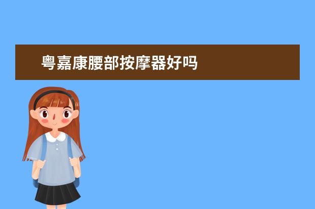 粤嘉康腰部按摩器好吗