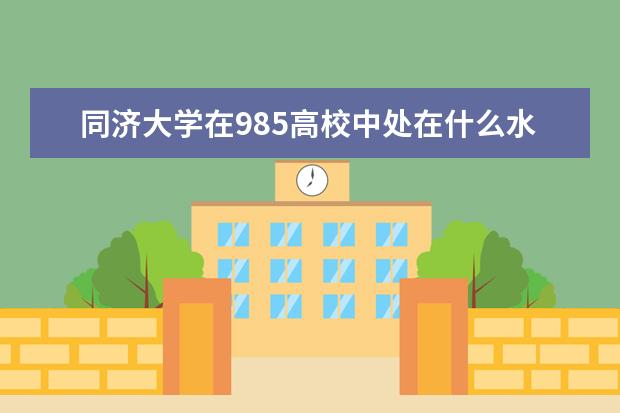 同济大学在985高校中处在什么水平?