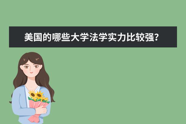 美国的哪些大学法学实力比较强?