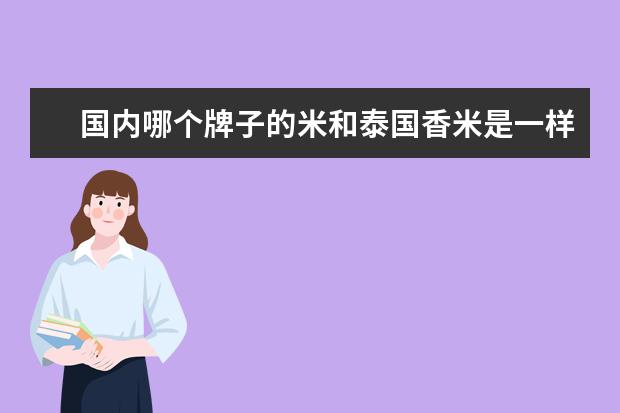 国内哪个牌子的米和泰国香米是一样的
