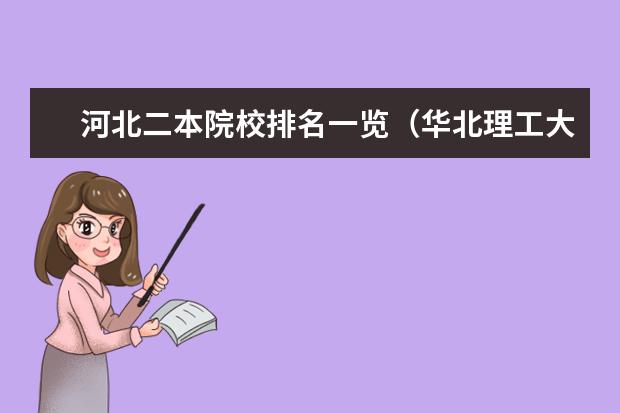 河北二本院校排名一览(华北理工大学专业排名)