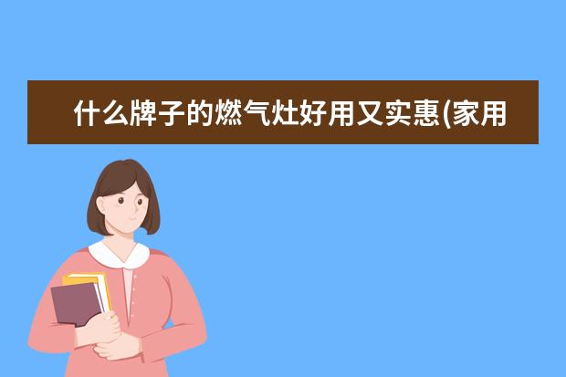 什么牌子的燃气灶好用又实惠(家用燃气灶口碑好的十大品牌)