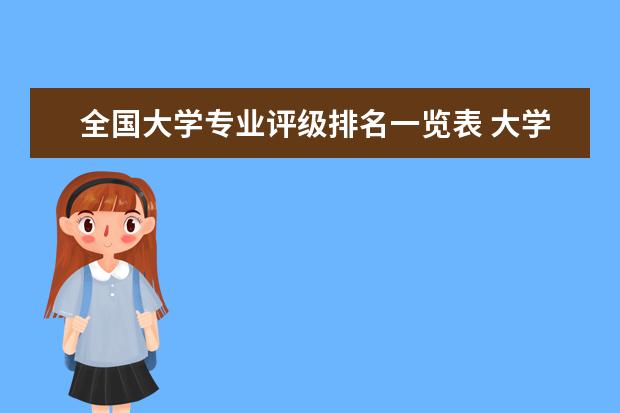 全国大学专业评级排名一览表 大学排名前十的专业