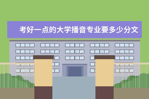 考好一点的大学播音专业要多少分文化要多少分