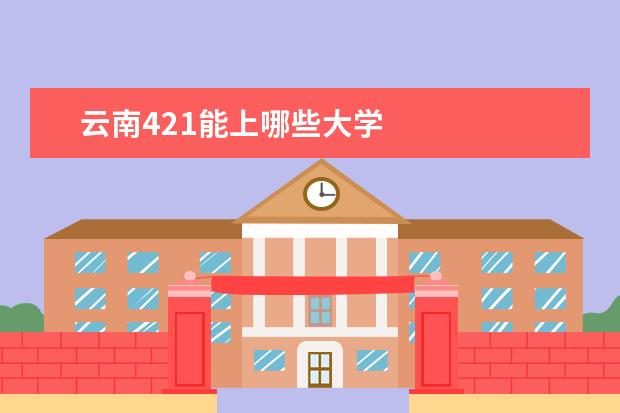 云南421能上哪些大学