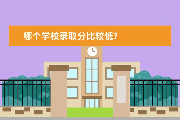 哪个学校录取分比较低?