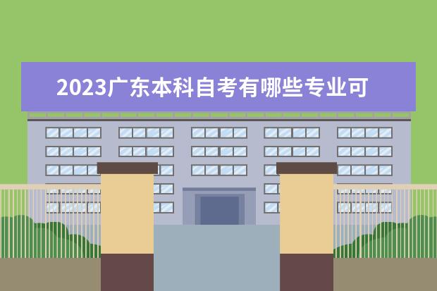 2023广东本科自考有哪些专业可以选 四大火热专业?