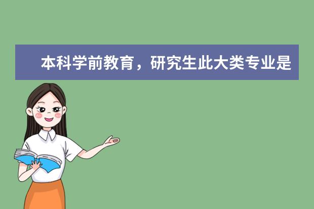 本科学前教育,研究生此大类专业是什么意思?教育学类都可以吗?