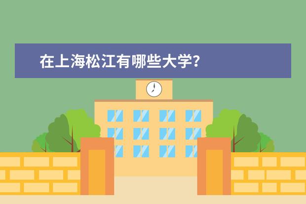 在上海松江有哪些大学？