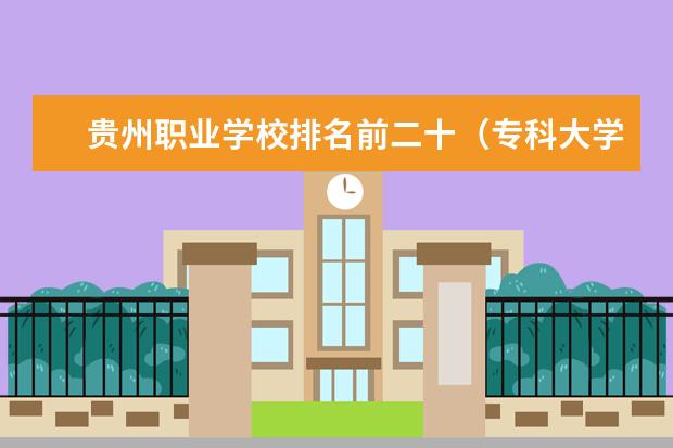 贵州职业学校排名前二十(专科大学排名)