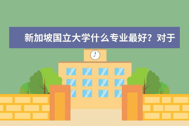 新加坡国立大学什么专业最好？对于理科来说