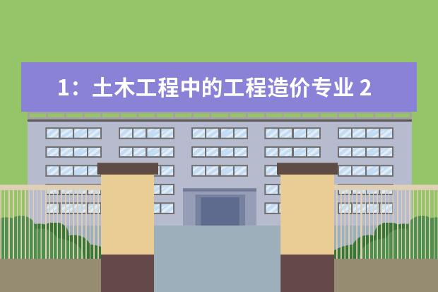 1:土木工程中的工程造价专业 2:地质勘探专业(此专业赚钱多但是工作环境苦) 以上两个专业哪个好